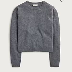 Jcrew cashmere crewneck sweater cropped